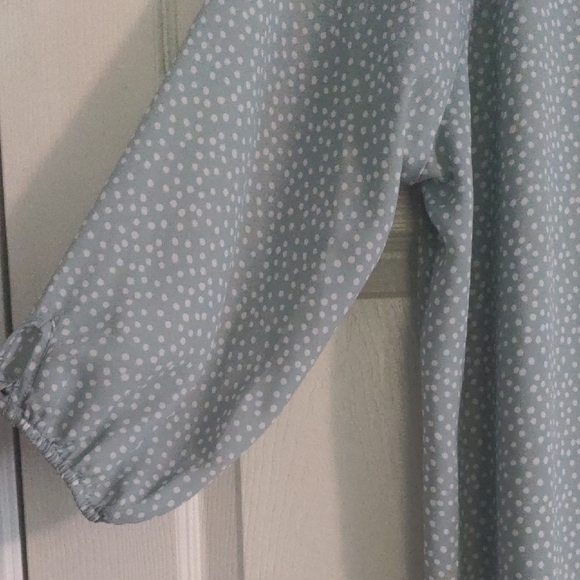 EUC✨ PAPERMOON XL mint/light blue Coraley 3/4 Tie Sleeve Blouse from Stitchfix - Picture 11 of 17